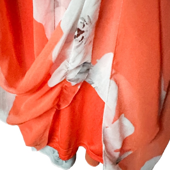 NWT! Calvin Klein Coral Floral Sleeveless Dress - Picture 4 of 7